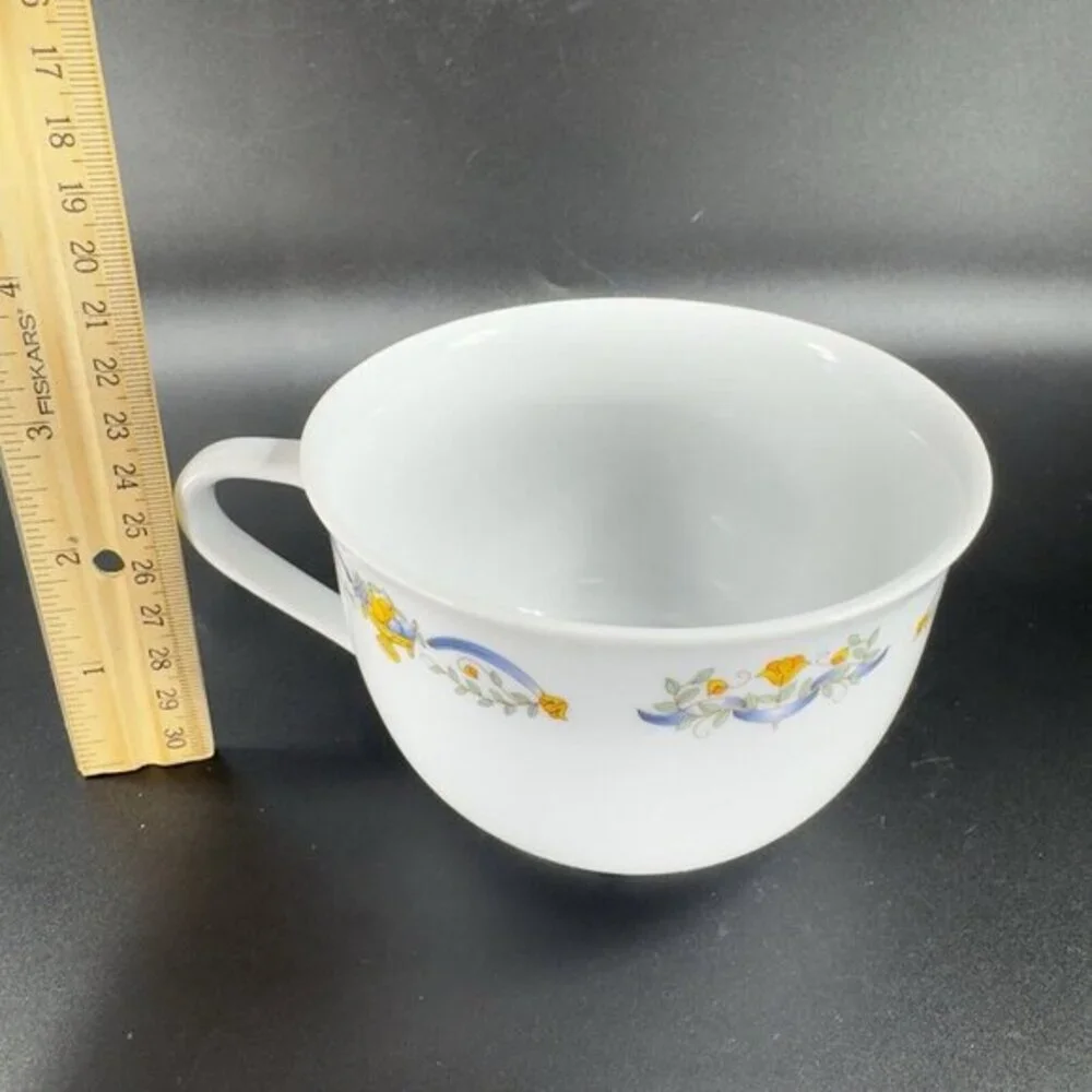 Apulum Fine Porcelain Classic Teacup And Saucer Set Fruit Flower Pattern Vintage